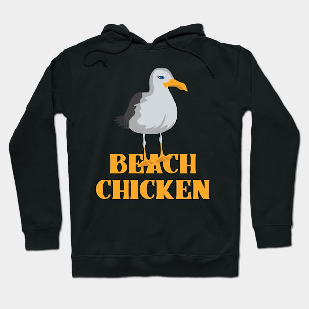 Beach Chicken Hoodie by c1337s
